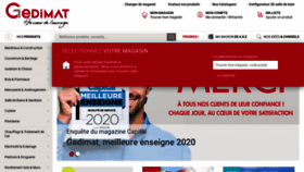 What Gedimat.fr website looked like in 2020 (4 years ago)