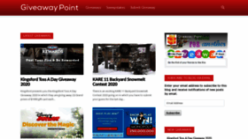 What Giveawaypoint.com website looked like in 2020 (4 years ago)