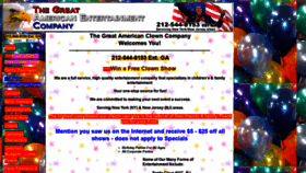 What Greatamericanclowncompany.com website looked like in 2020 (4 years ago)