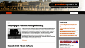 What Geschichtsspuren.de website looked like in 2020 (5 years ago)