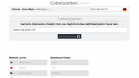 What Gebetszeiten.zone website looked like in 2020 (4 years ago)