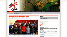 What Giessen-handball.de website looked like in 2020 (4 years ago)