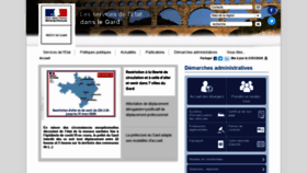 What Gard.gouv.fr website looked like in 2020 (4 years ago)