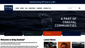 What Griegseafoodcanada.com website looked like in 2020 (4 years ago)