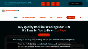 What Getbacklinks.net website looked like in 2020 (4 years ago)