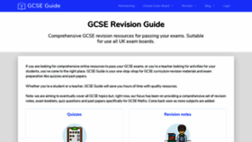 What Gcseguide.co.uk website looked like in 2020 (4 years ago)