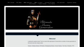 What Gamenaminator.com website looked like in 2020 (4 years ago)
