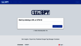 What Gtmspy.com website looked like in 2020 (4 years ago)