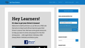 What Getyourdrivers.co.za website looked like in 2020 (4 years ago)