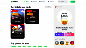 What Gamee.com website looked like in 2020 (4 years ago)
