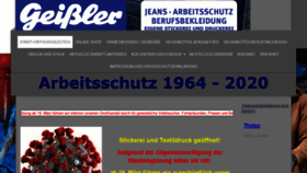 What Geissler-berufskleidung.de website looked like in 2020 (4 years ago)