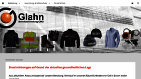 What Glahn-berufsbekleidung.de website looked like in 2020 (4 years ago)