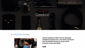 What Geekria.com website looked like in 2020 (4 years ago)