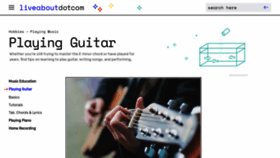 What Guitar.about.com website looked like in 2020 (4 years ago)
