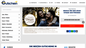 What Gutschein.at website looked like in 2020 (4 years ago)