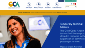 What Goldcoastairport.com.au website looked like in 2020 (4 years ago)