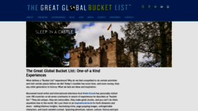 What Globalbucketlist.com website looked like in 2020 (4 years ago)