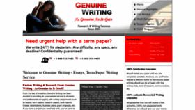 What Genuinewriting.com website looked like in 2020 (4 years ago)