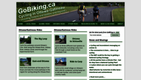 What Gobiking.ca website looked like in 2020 (4 years ago)