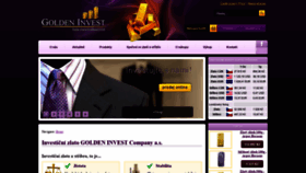 What Golden-invest.cz website looked like in 2020 (4 years ago)