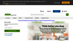 What Groceries.asda.com website looked like in 2020 (4 years ago)