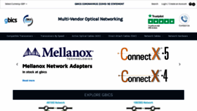 What Gbics.com website looked like in 2020 (5 years ago)
