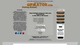 What Gifmator.com website looked like in 2020 (3 years ago)