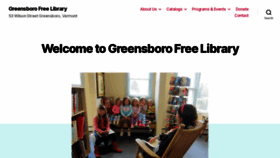 What Greensborofreelibrary.org website looked like in 2020 (3 years ago)
