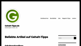 What Gehalt-tipps.de website looked like in 2020 (3 years ago)