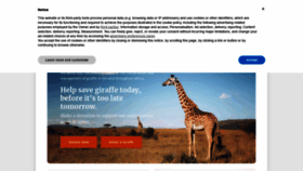 What Giraffeconservation.org website looked like in 2020 (3 years ago)