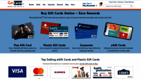 What Giftcard.com website looked like in 2020 (3 years ago)