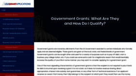 What Governmentgrants.us website looked like in 2020 (3 years ago)