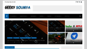 What Geekysoumya.com website looked like in 2020 (3 years ago)
