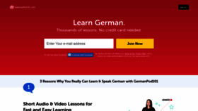 What Germanpod101.com website looked like in 2020 (3 years ago)