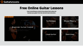 What Guitarlessons.com website looked like in 2020 (3 years ago)