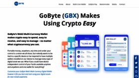 What Gobyte.network website looked like in 2020 (3 years ago)