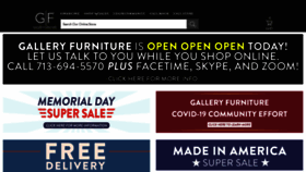 What Galleryfurniture.com website looked like in 2020 (3 years ago)
