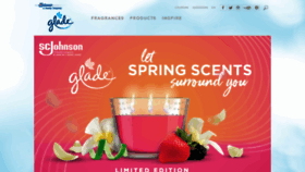 What Glade.com website looked like in 2020 (3 years ago)
