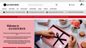 What Glossybox.com website looked like in 2020 (3 years ago)