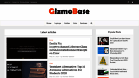 What Gizmobase.com website looked like in 2020 (3 years ago)
