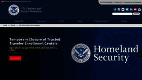 What Globalentry.gov website looked like in 2020 (3 years ago)