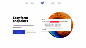 What Getform.io website looked like in 2020 (3 years ago)