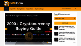 What Gpucoin.net website looked like in 2020 (3 years ago)