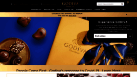 What Godiva.com website looked like in 2020 (3 years ago)