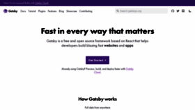 What Gatsbyjs.org website looked like in 2020 (3 years ago)