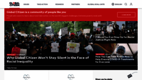 What Globalcitizen.org website looked like in 2020 (3 years ago)