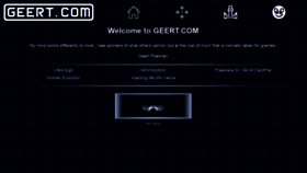 What Geert.com website looked like in 2020 (3 years ago)