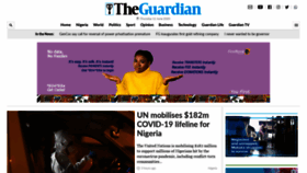 What Guardian.ng website looked like in 2020 (3 years ago)