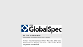 What Globalspec.com website looked like in 2020 (3 years ago)