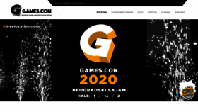 What Gamescon.rs website looked like in 2020 (3 years ago)
